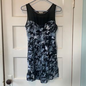 Blue and black dress